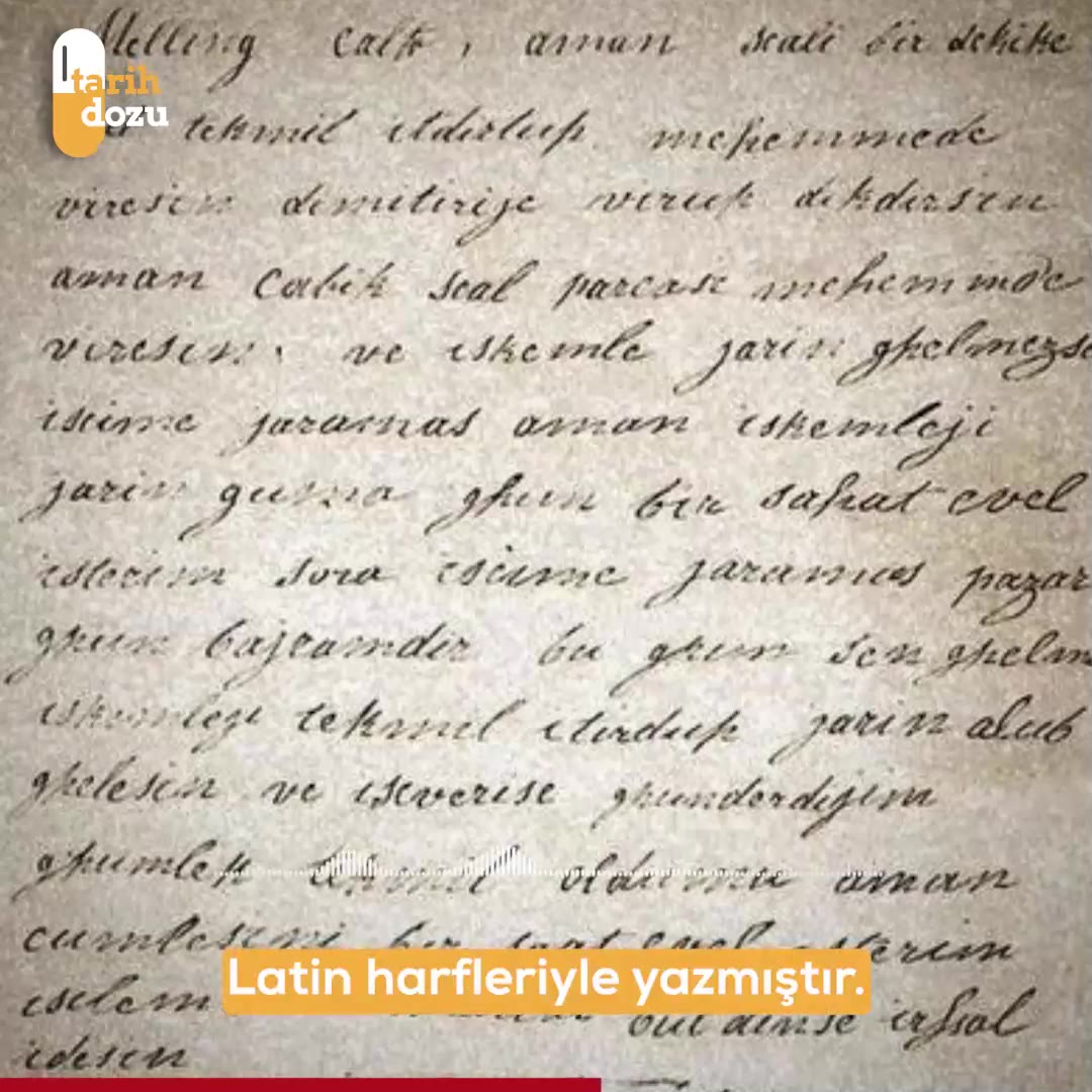 Hatice Sultan'ın Osmanlı'da Latin harfleriyle yazdığı mektup hikayesi