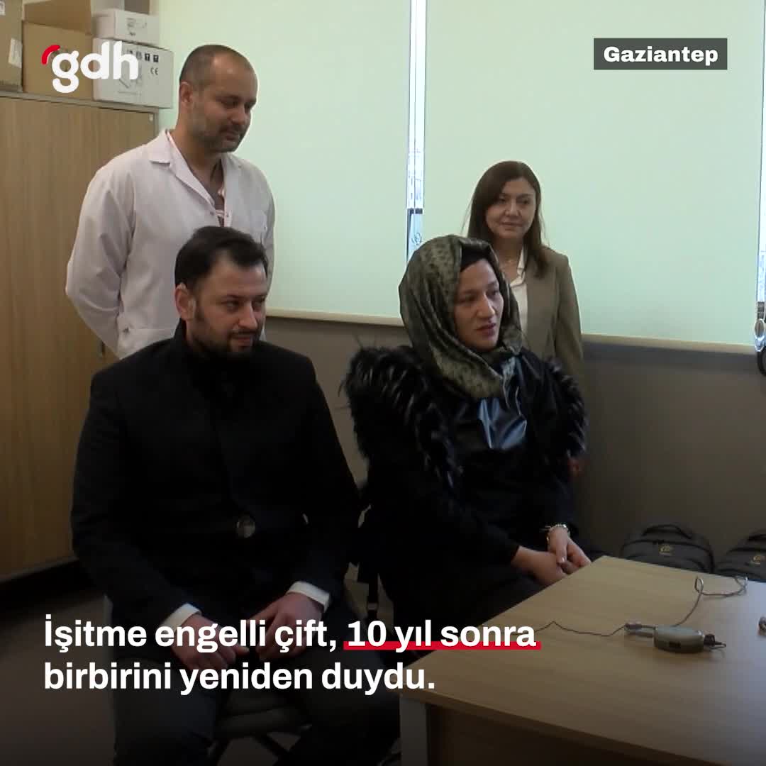 Gaziantep'te işitme engelli çift, 10 yıl sonra birbirini duydu