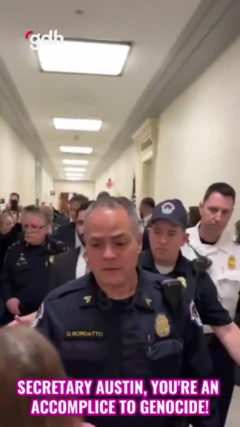 Kongre'de Filistin'e destek gösterisi: Austin'e protesto var!