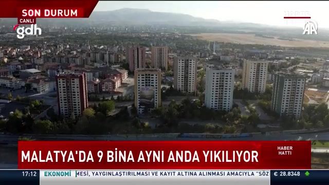 Malatya'da 9 bina deprem sonrası patlatılarak yıkıldı