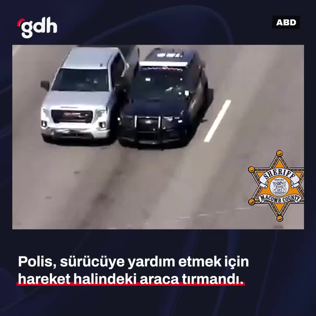 Polis, direksiyon başında fenalaşan sürücüye yardım etti