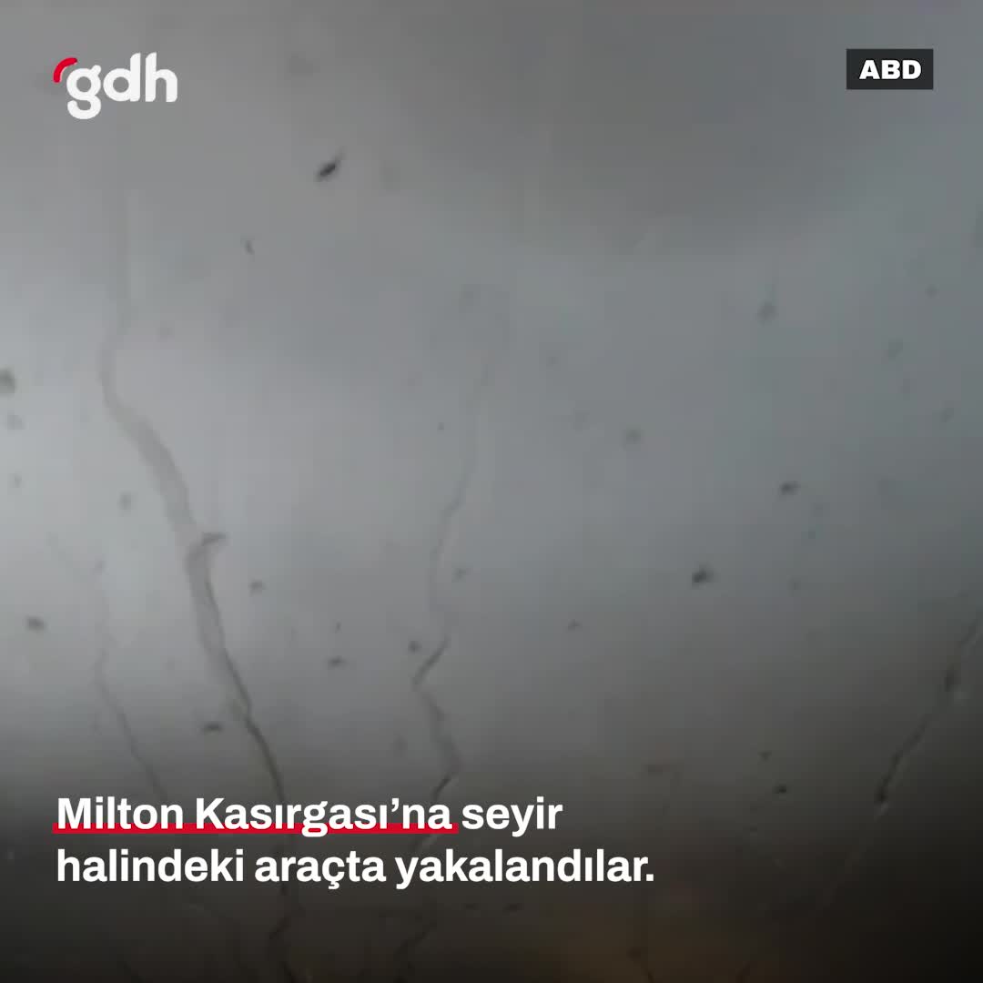 Florida'da Milton Kasırgası'na yakalanan gençlerin korkulu anları