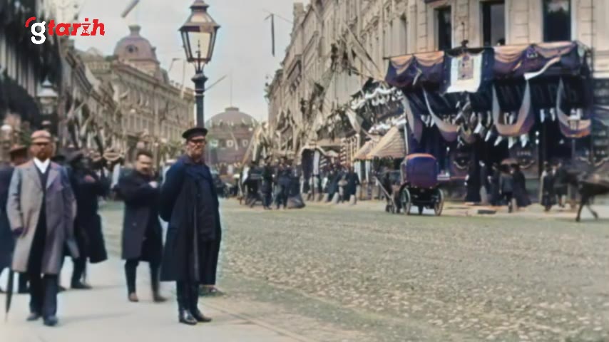 Moskova'nın Tverskaya Caddesi'nde İlk Kamera Kaydı - 1896