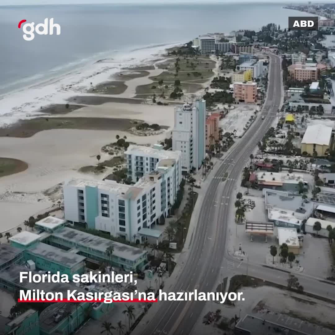 Milton Kasırgası öncesi Florida’da sokaklar boşaltıldı