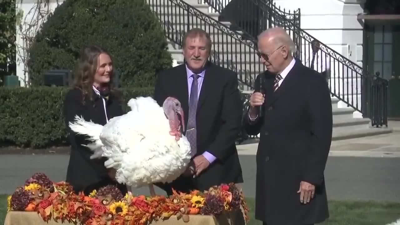 Biden, Şükran Günü'nde "Çikolata" ve "Cips" hindilerini affetti
