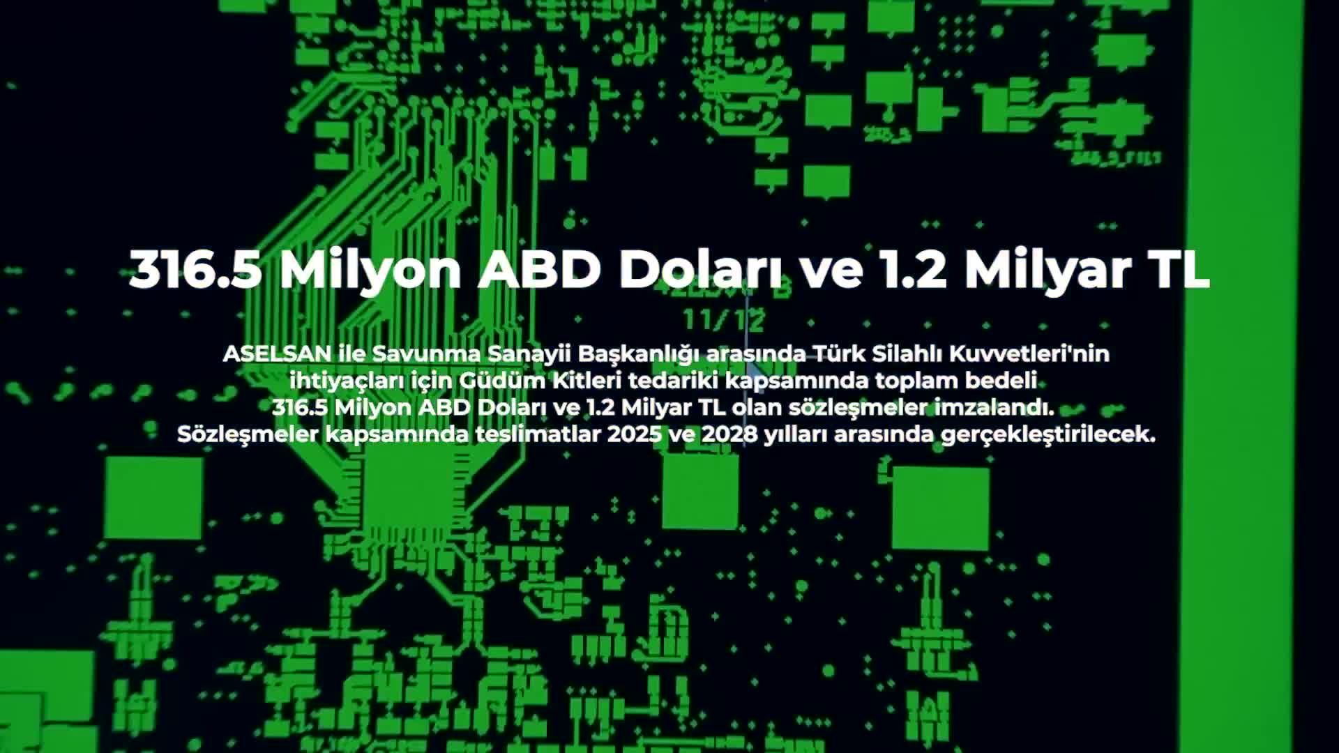 ASELSAN ve SSB'den TSK için 316.5 milyon dolarlık sözleşme
