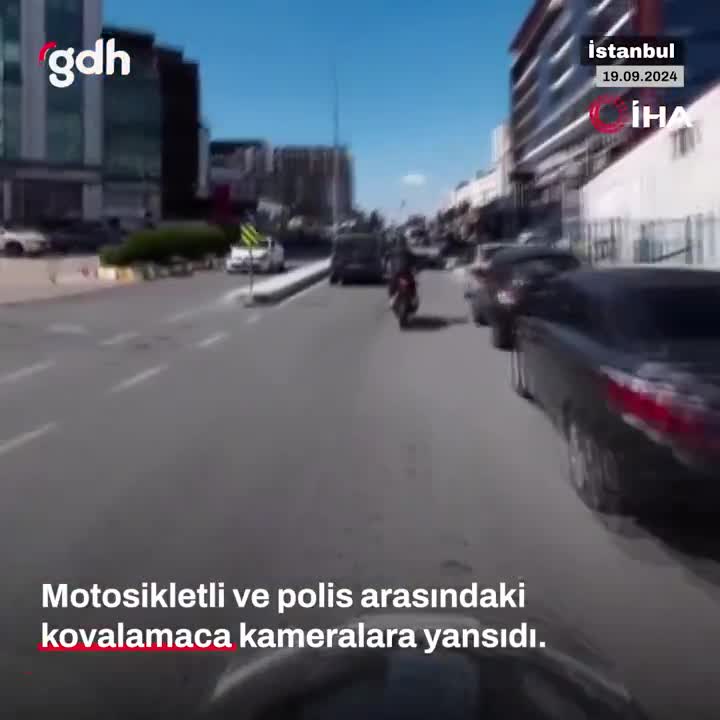 Beylikdüzü'nde dur ihtarına uymayan motosikletli ile polis kovalamaca yaşadı