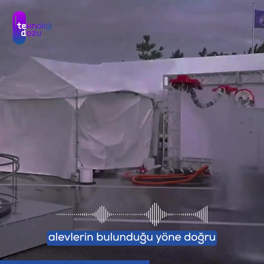 Uçan Ejderha: Yangınlar için su püskürten robot