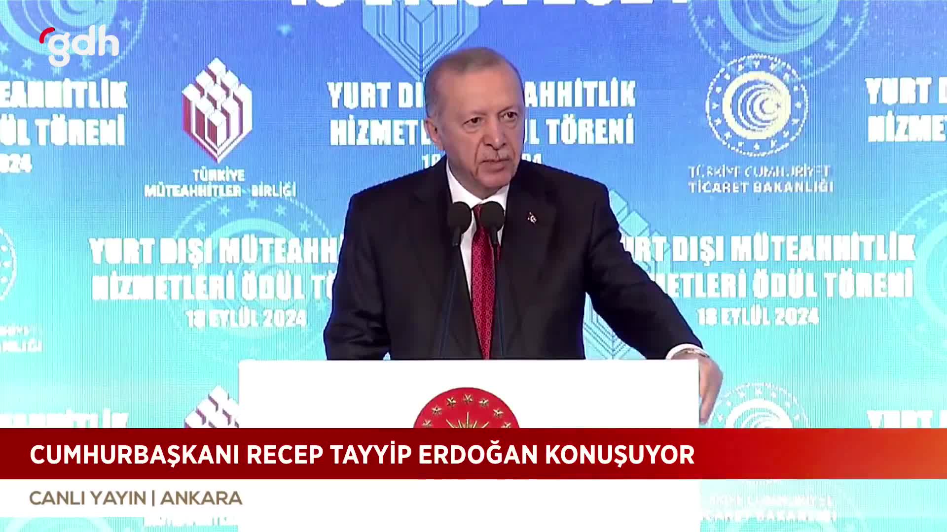 Erdoğan, Yurtdışı Müteahhitlik Başarı Ödülleri Töreni'nde konuştu