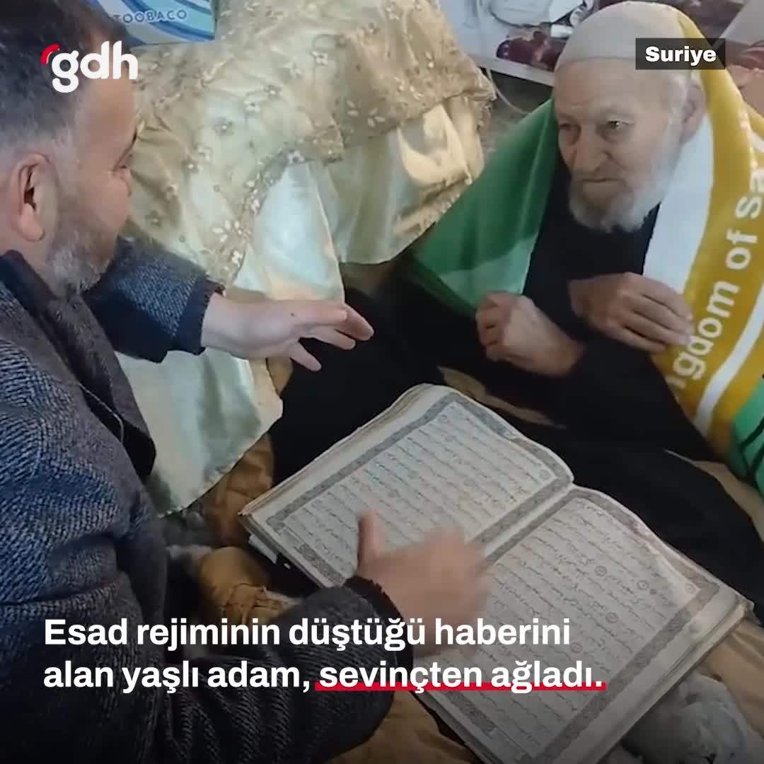 "Esad rejimi düştü müjdesiyle yaşlı adam gözyaşlarına boğuldu"