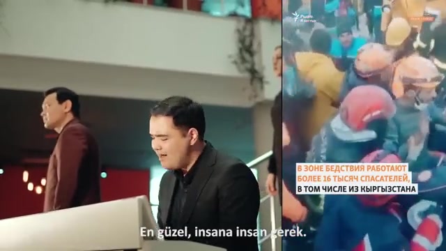 Kırgız sanatçılardan depremzedelere "İnsana insan gerek" desteği