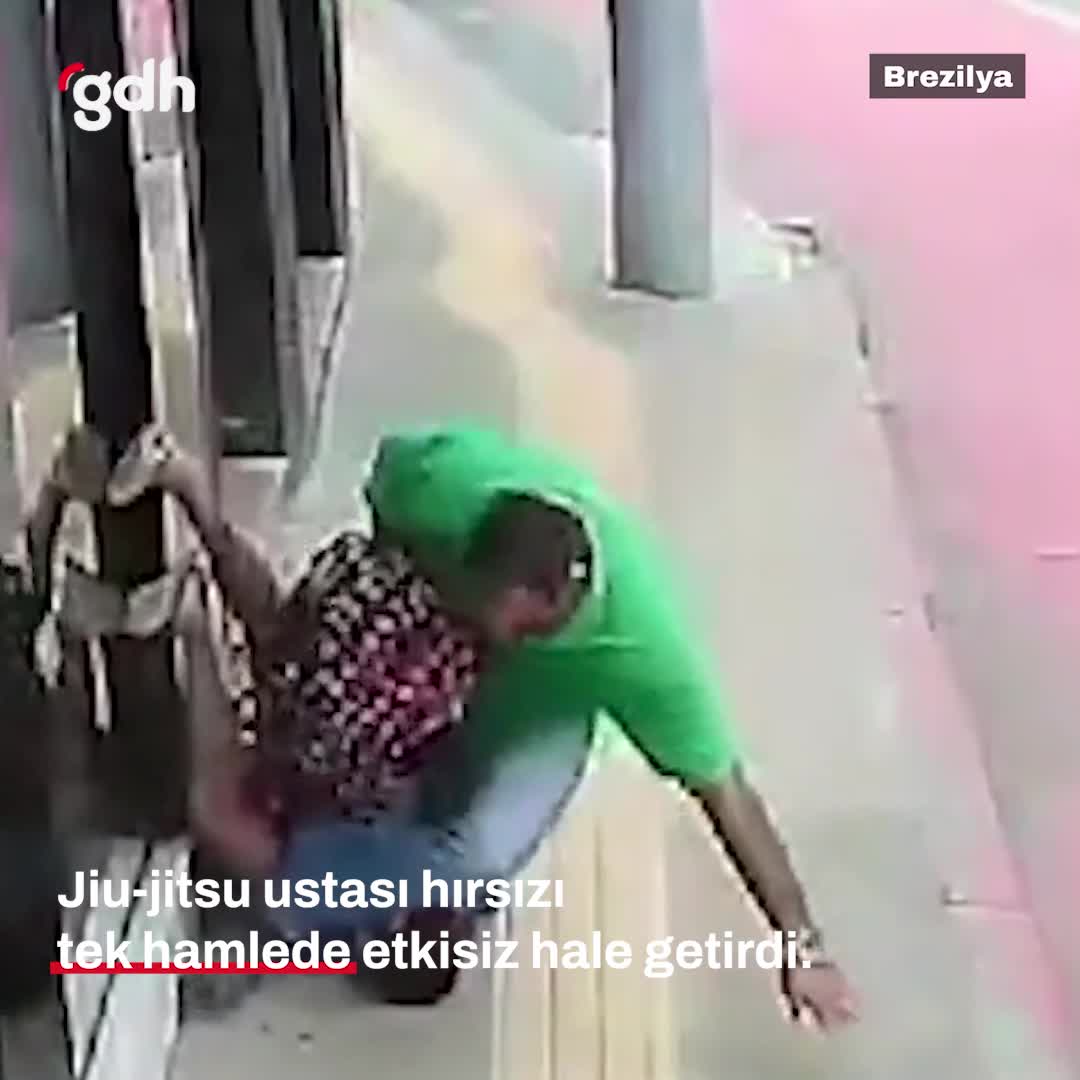 Brezilyalı jiu-jitsu ustası, hırsızı tek hamlede durdurdu