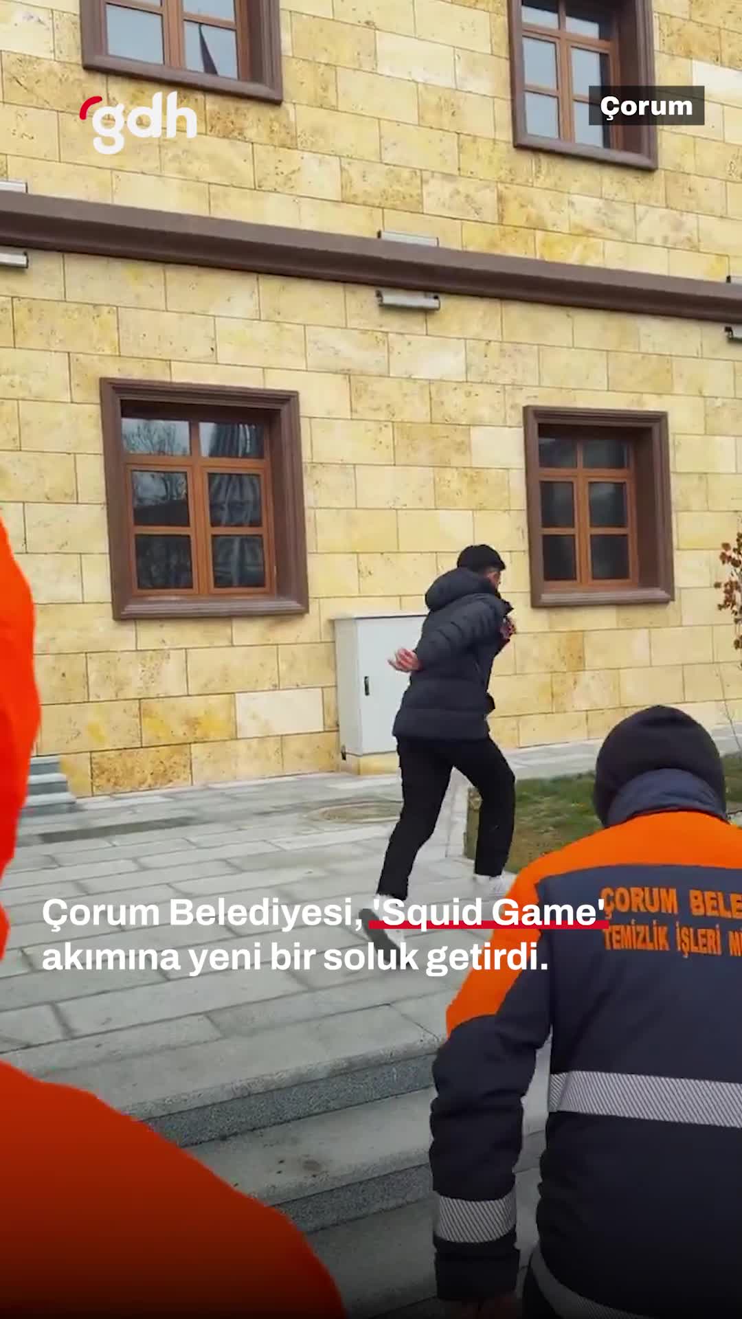 Çorum Belediyesi'nden Squid Game temalı temizlik mesajı