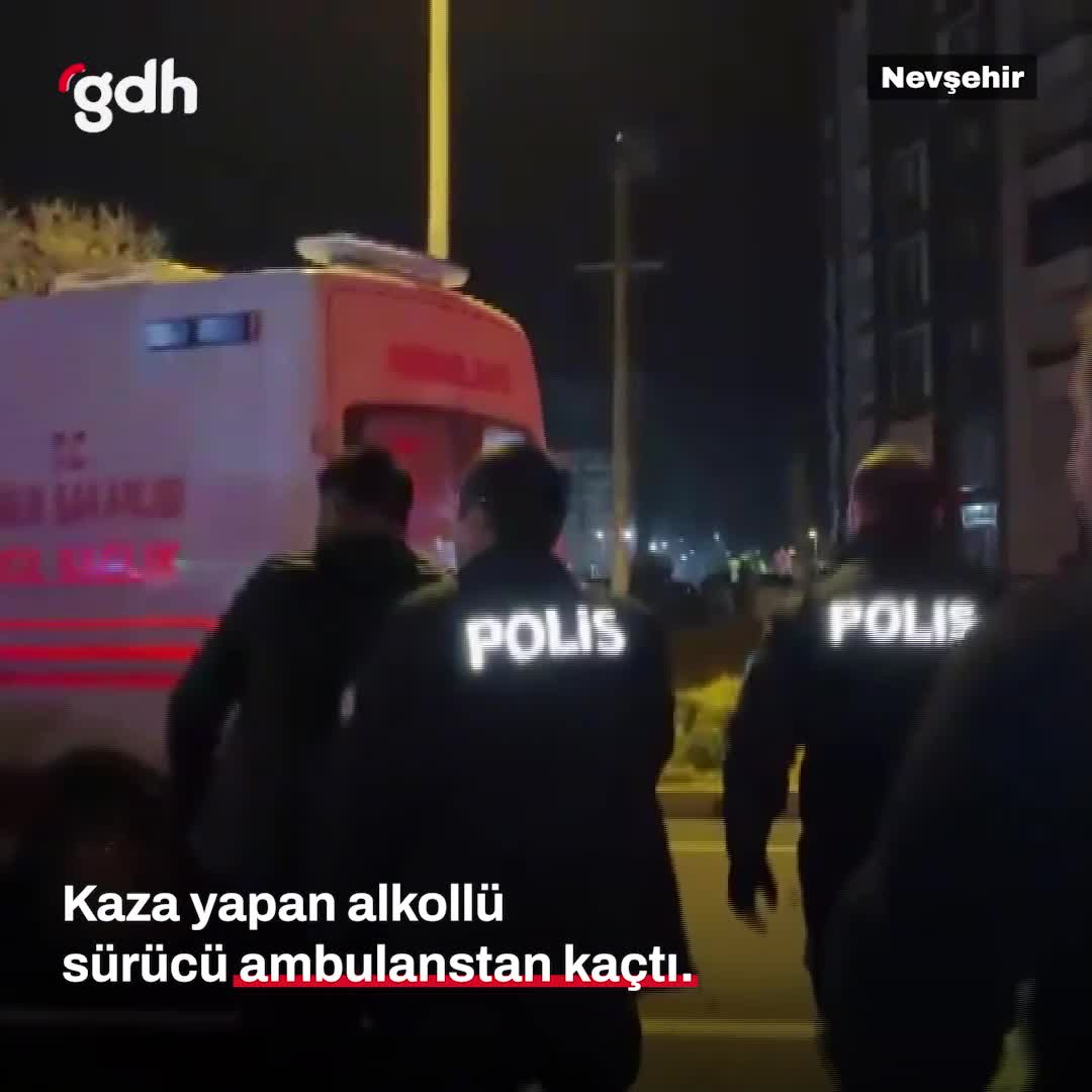 Alkollü sürücü kaza sonrası ambulansla kaçmaya çalıştı!