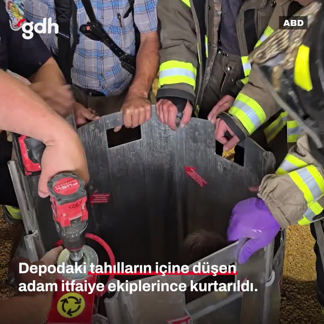 ABD’de depoya düşen adam, itfaiye tarafından kurtarıldı