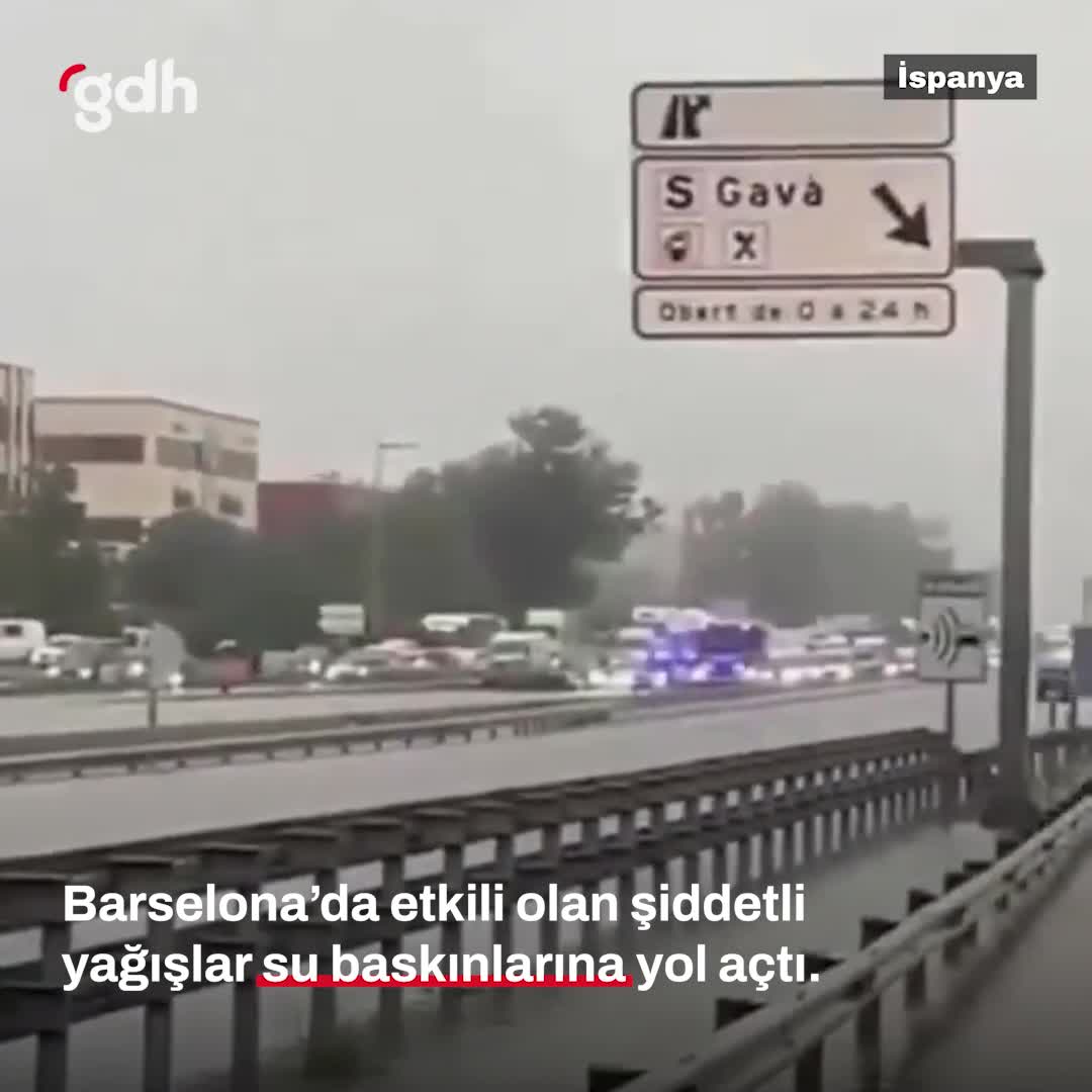 Valensiya’daki sel felaketinin ardından Barselona’da taşkınlar oldu