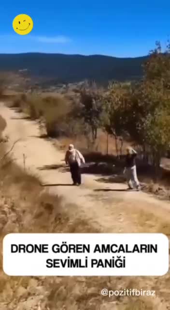 Drone gören amcaların sevimli paniği