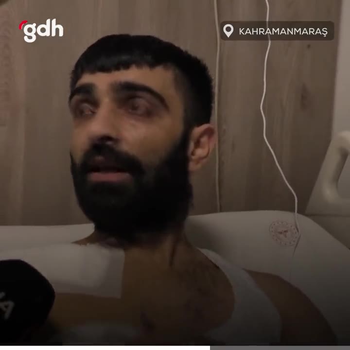 Elbistan'da 36 saat altında kalan Gökhan Kara: "Su için kalorifer peteği kullandım."
