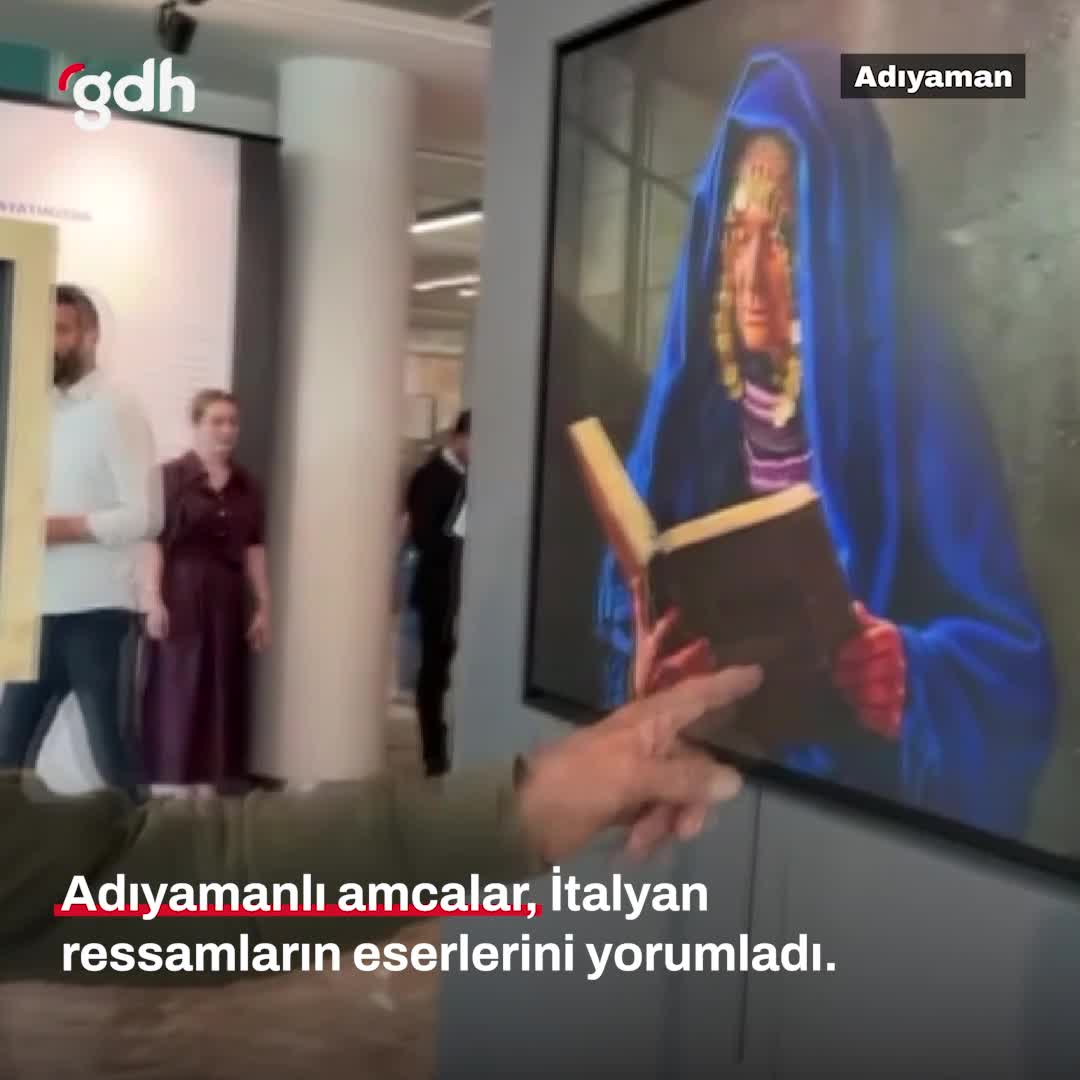 Adıyamanlı amcalar, İtalyan sergisindeki eserleri yorumladı