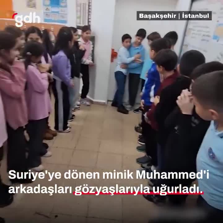 Başakşehir'de eğitim gören Muhammed, Suriye'ye veda etti