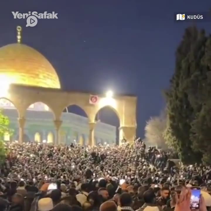 Erdoğan'ın zaferi sonrası Kudüs'te Mescid-i Aksa'ya akın!