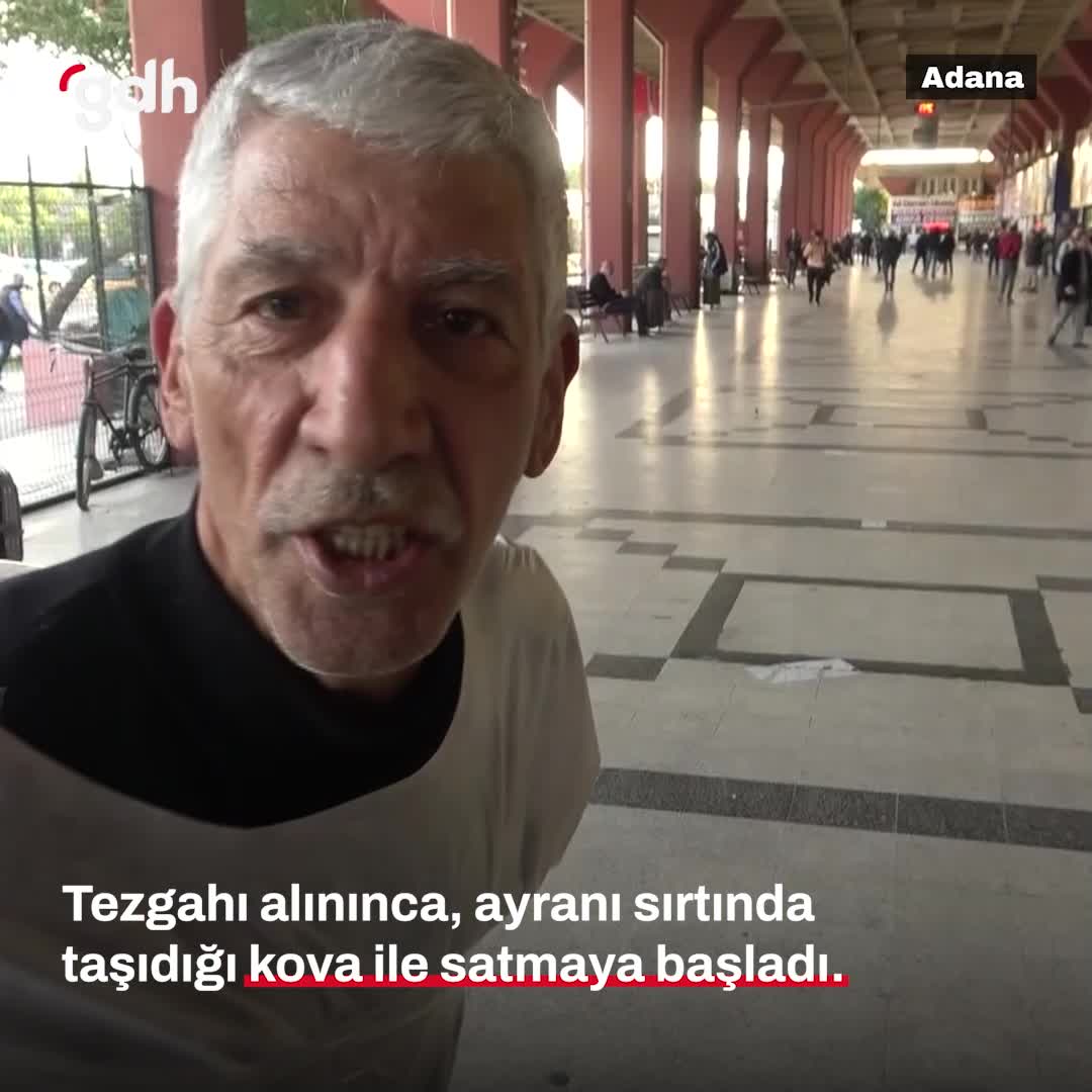 Yılancı Osman, ayranı sırtında kova ile satmaya başladı