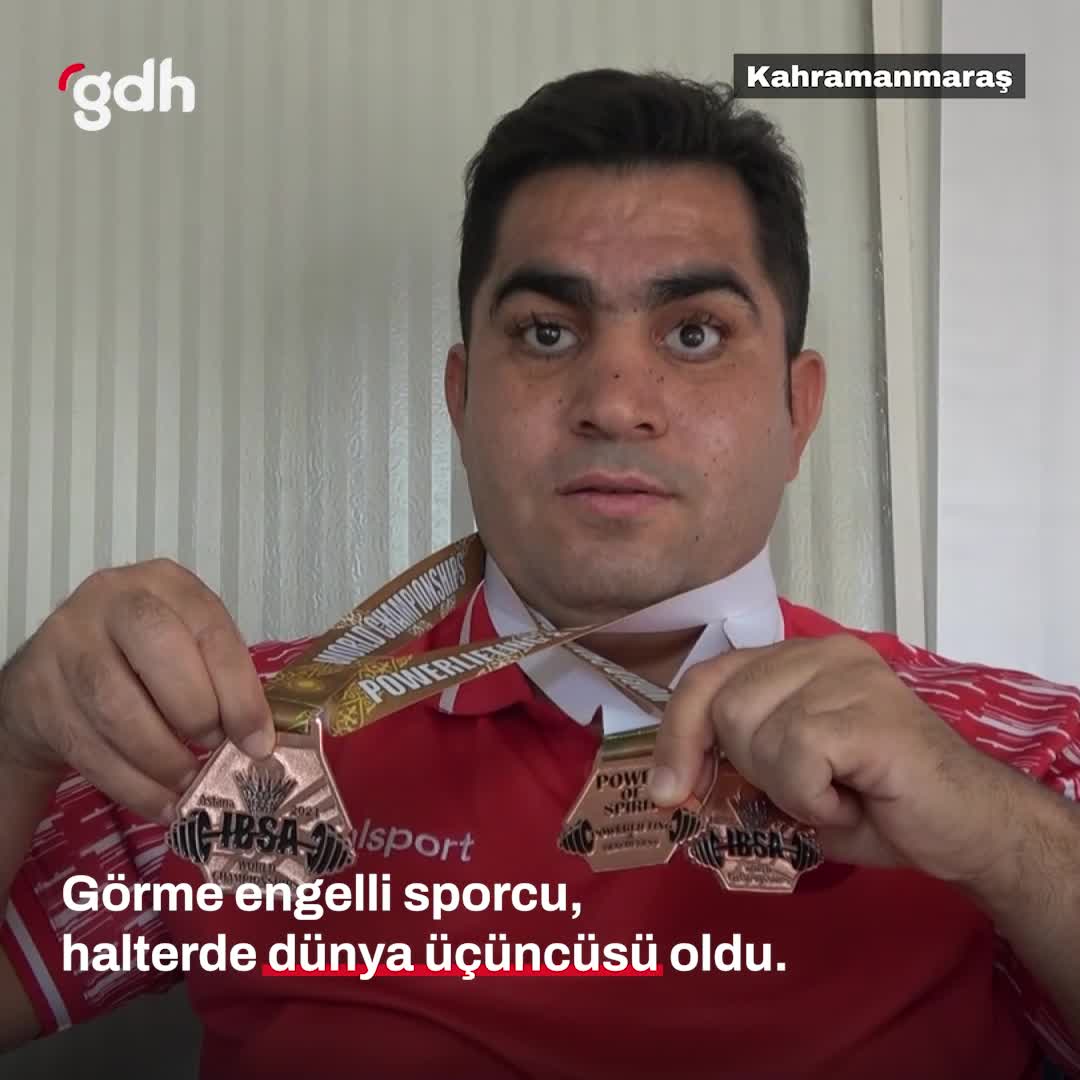 Kahramanmaraşlı görme engelli Ayhan Kaya, dünya 3.'sü oldu!