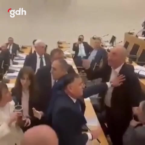 Gürcü milletvekili Khatia Dekanoidze, rakibine pet şişe attı