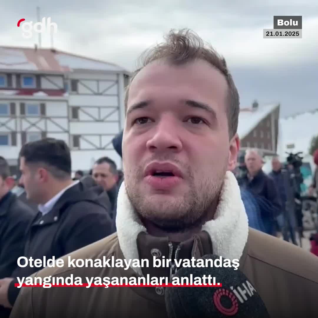 Bolu Kartalkaya'da otelde yangın anı: Panik ve çığlıklar!