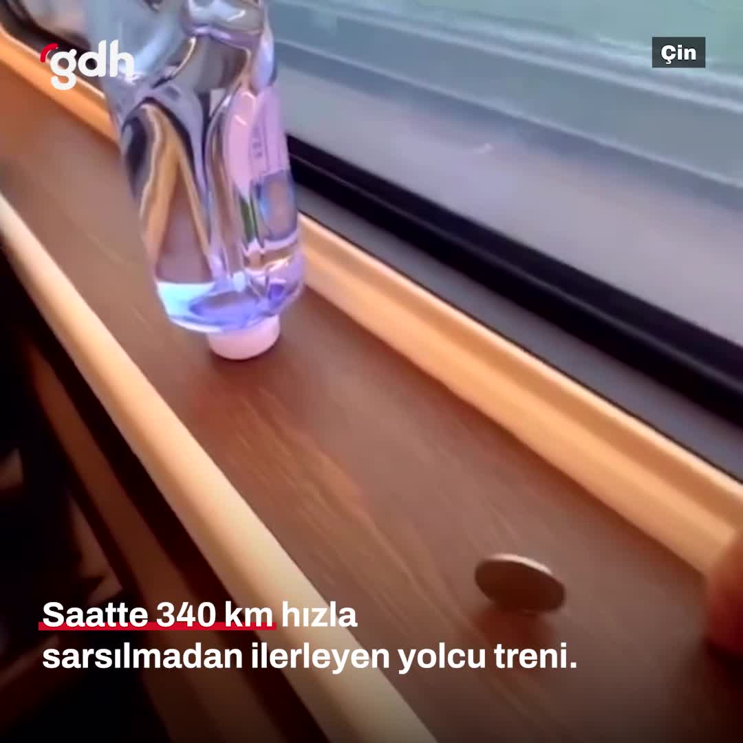 Çin’in 340 km/s hızla giden treninde sarsıntı yok!