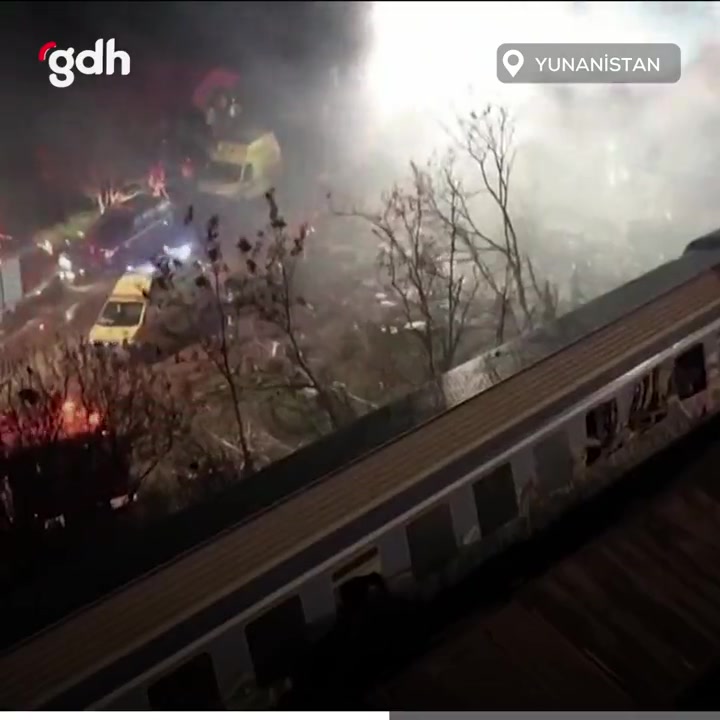 Yunanistan'daki tren kazasının görüntüleri yayımlandı