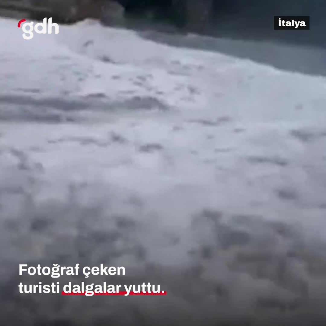 Selfie çılgınlığı: Turist dalgalar tarafından yutuldu!
