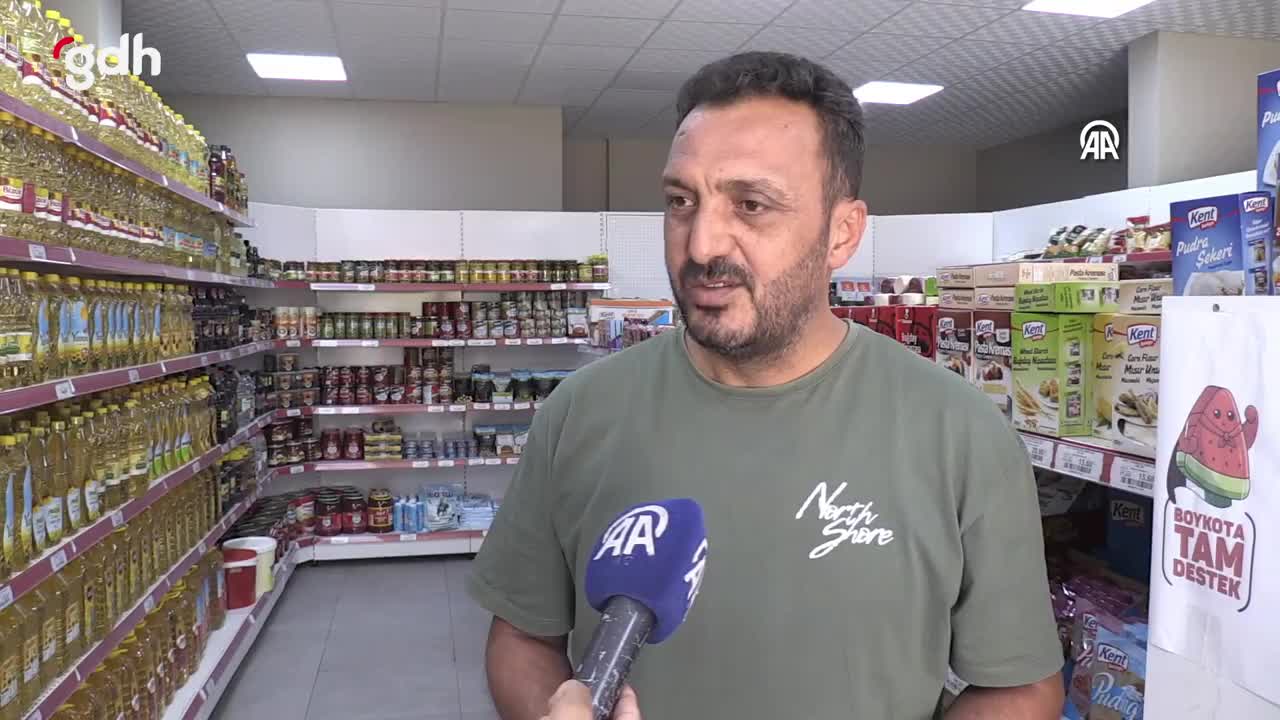 Şanlıurfa'da yerli ürünlerin satıldığı "boykot marketi" açıldı
