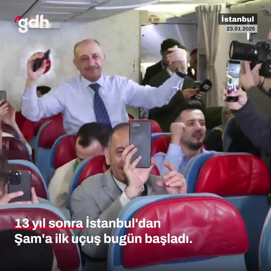 İstanbul'dan Şam'a uçuş başladı, Suriyeliler gözyaşlarına boğuldu
