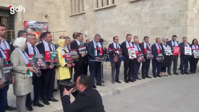 TBMM'de Filistin'e destek basın toplantısı düzenlendi