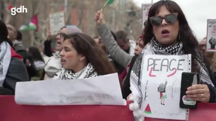 Barselona'da Filistin'e destek gösterisi: İspanya'ya tepki!