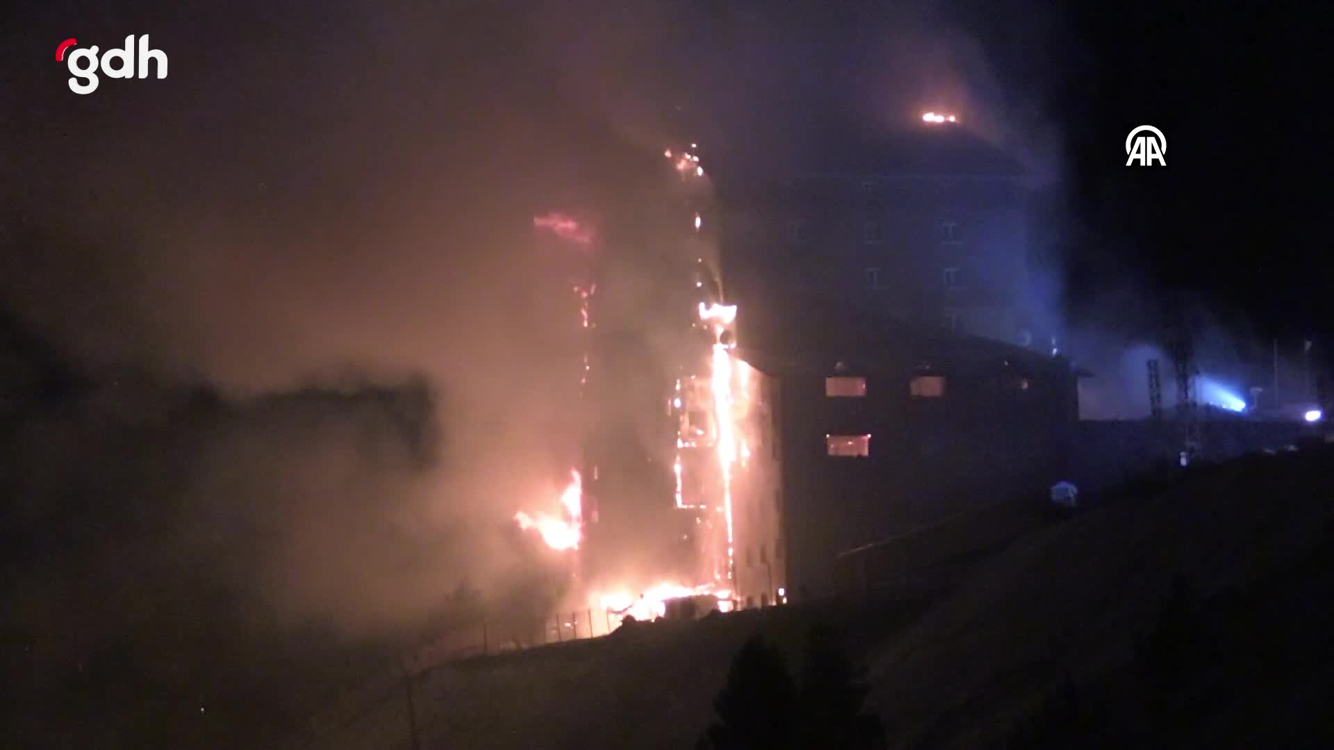 Kartalkaya otel yangınında 6 kişinin hayatını kaybettiği anlar