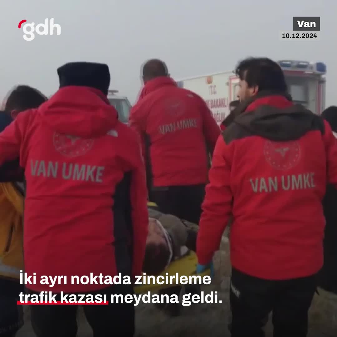 Van-Erciş kara yolunda iki zincirleme kaza gerçekleşti