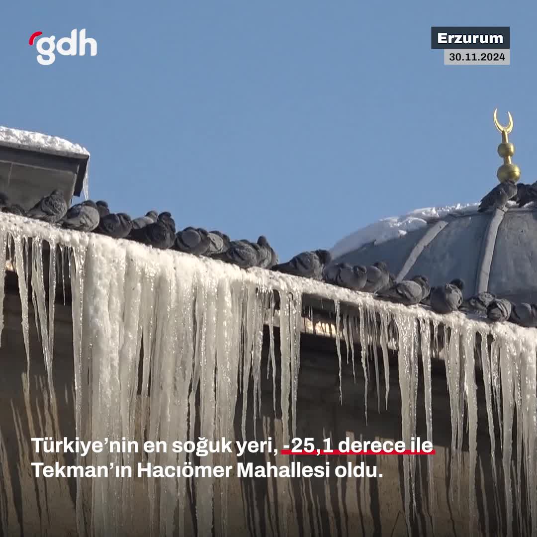 Erzurum'un Tekman'ı -25,1°C ile Türkiye'nin en soğuk yeri
