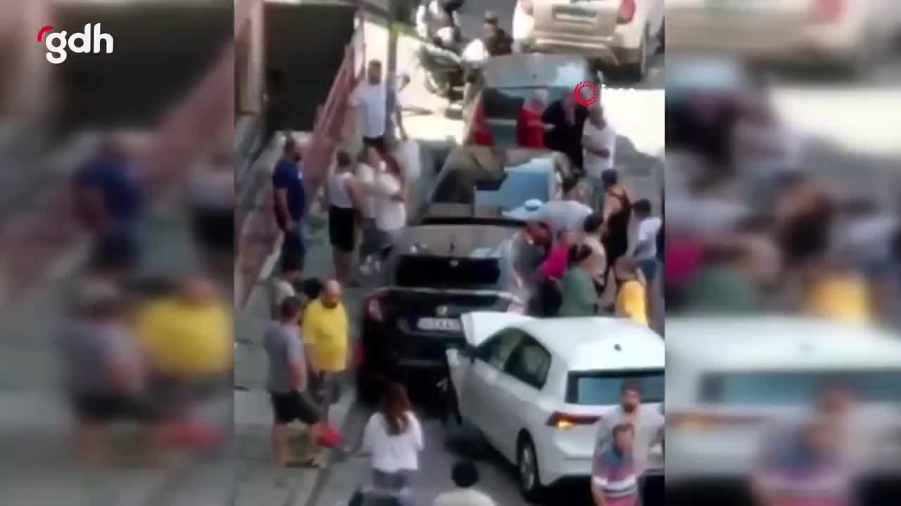 Kağıthane'de araçtan atlayan kadın yaralandı