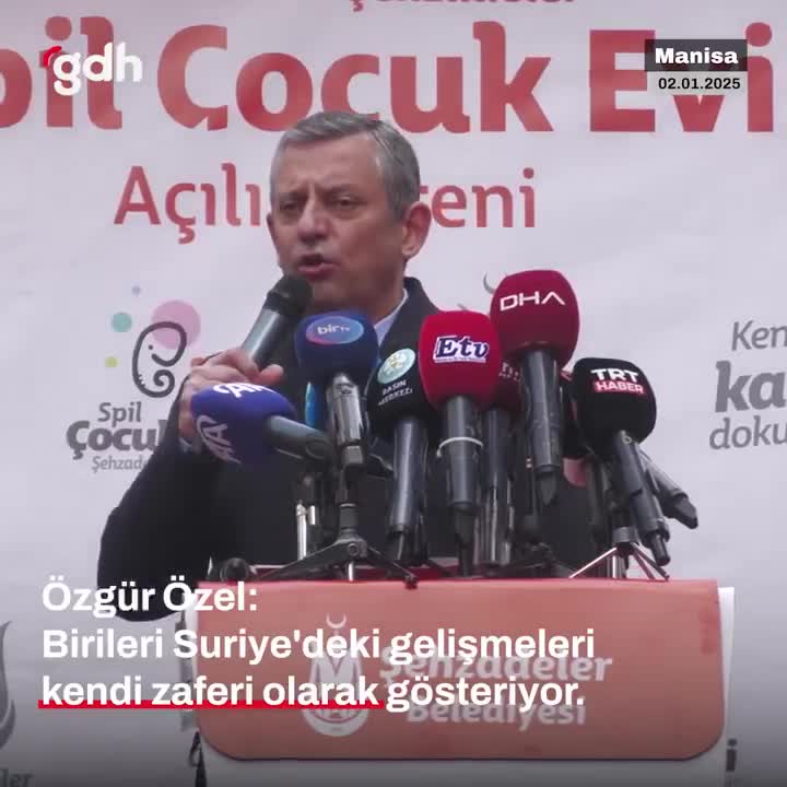 Özgür Özel: Suriye gelişmelerini bazıları zafer sayıyor