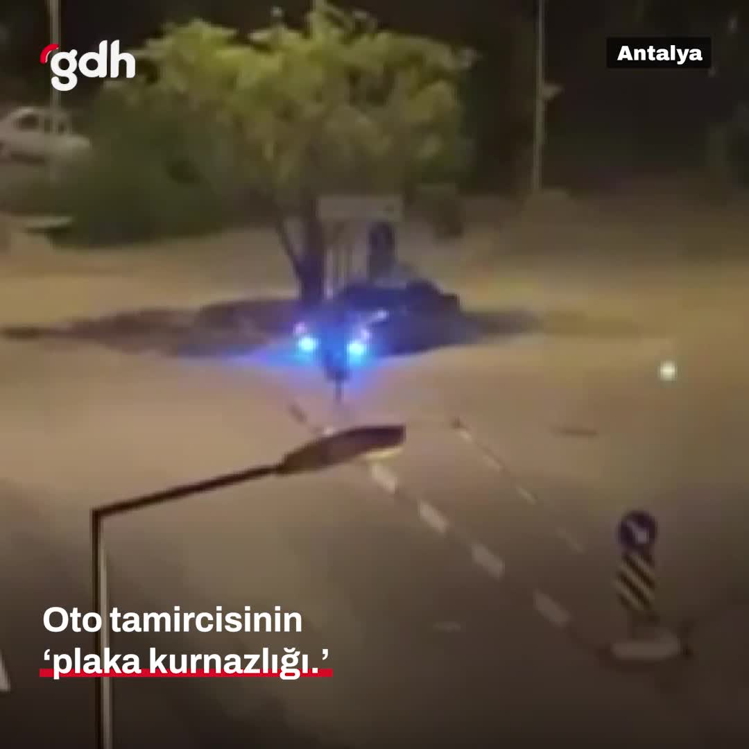 Antalya'da tamirci, plakayı başka araca takıp drift yaptı!