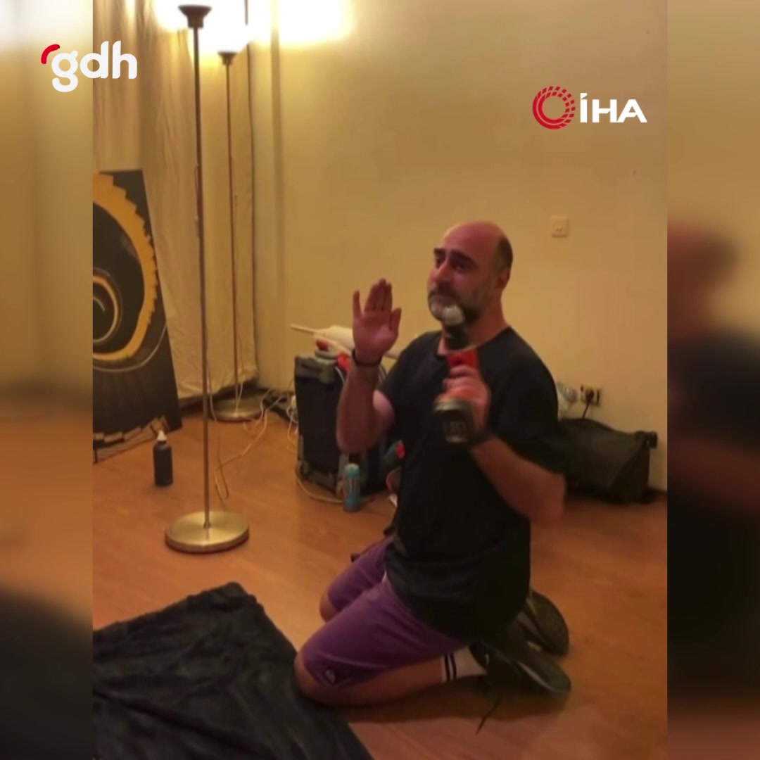 Erdem Dilbaz’ın matkapla namaz kıldığı videosu tepki topladı