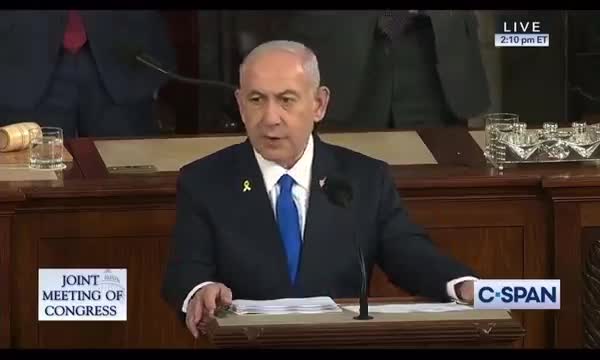 Kongre, Netanyahu'yu alkışlarla karşıladı
