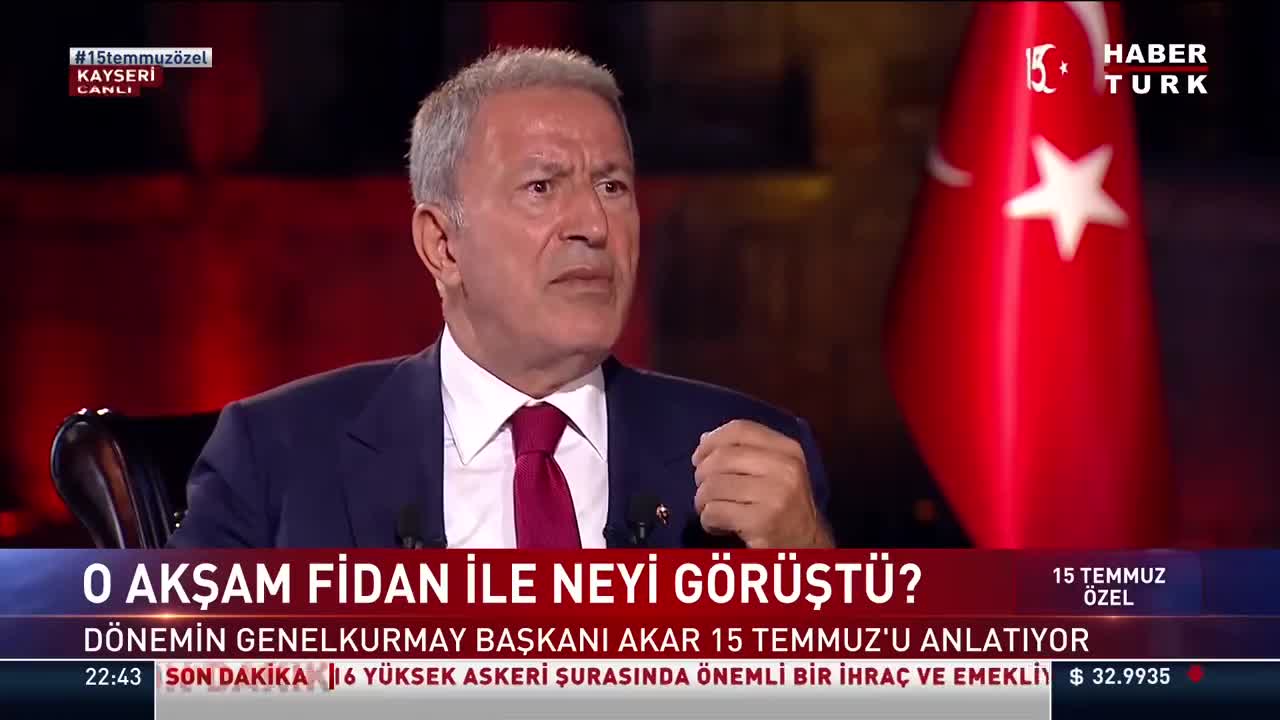 Hulusi Akar: Darbe girişimine ihtimal vermedik, büyük şok yaşadım