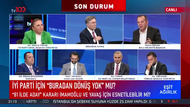Tanju Özcan: İYİ Parti oyu yüzde 15-16'yken uyardım!