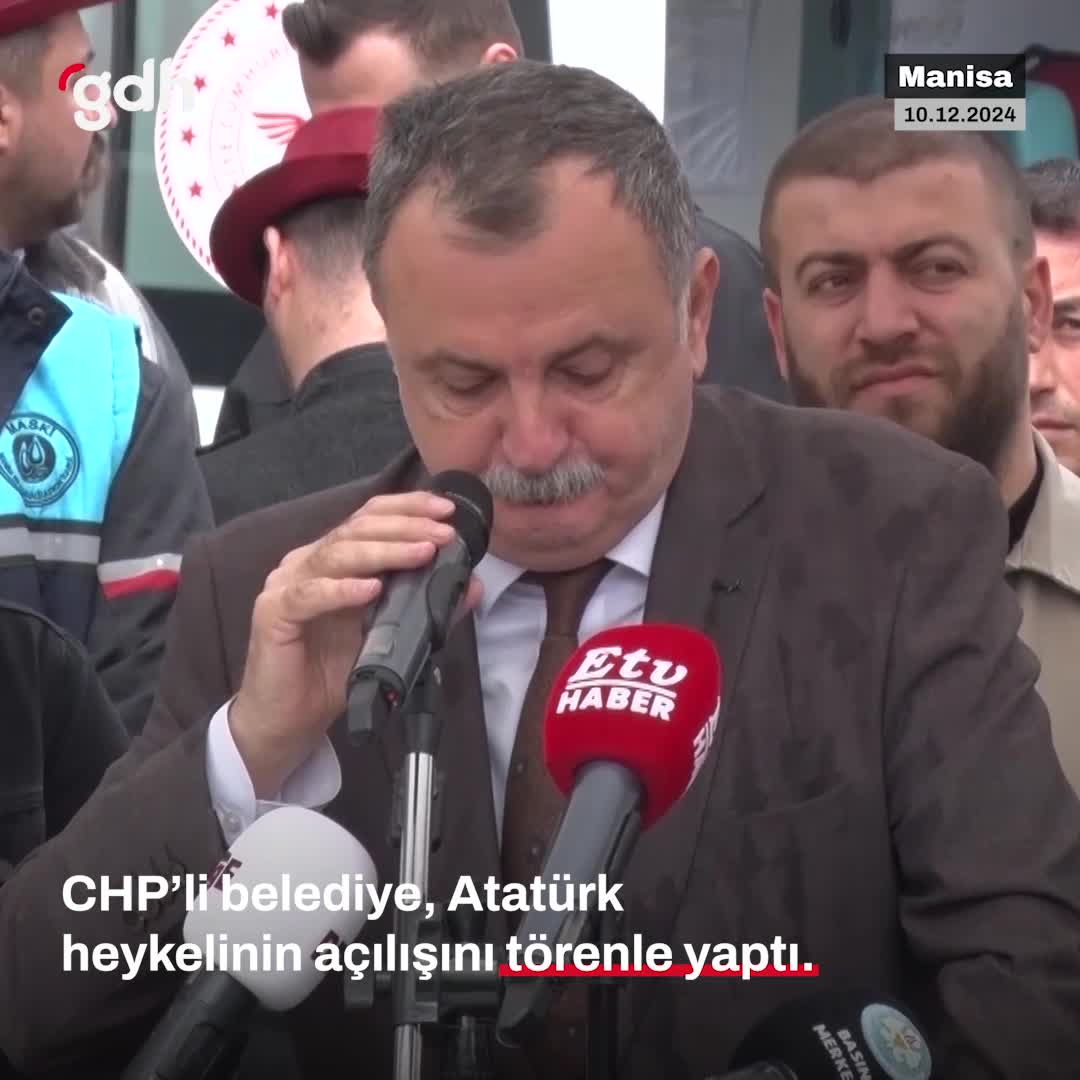 Yunusemre'de Atatürk heykelinin açılışı yapıldı