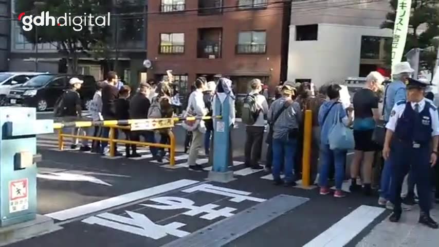 Tokyo'da İsrail Büyükelçiliği önünde Gazze'ye protesto düzenlendi