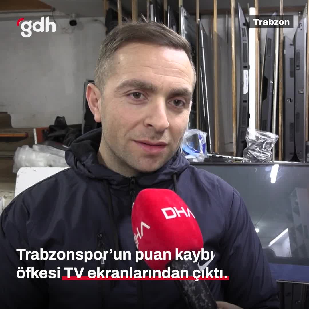 Trabzonspor taraftarlarının öfkesi TV'leri hedef aldı