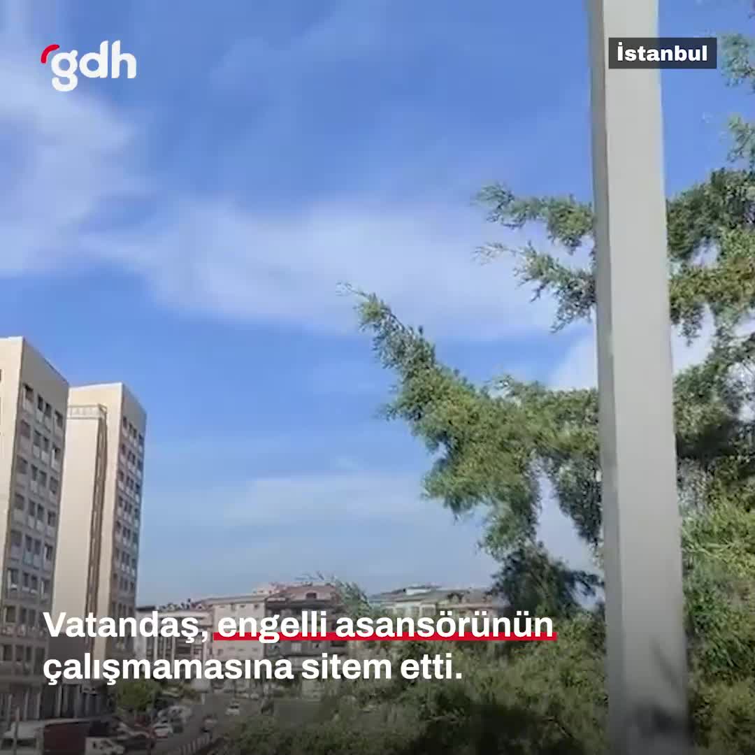 Zeytinburnu'nda engelli asansörü çalışmıyor, sitem var!